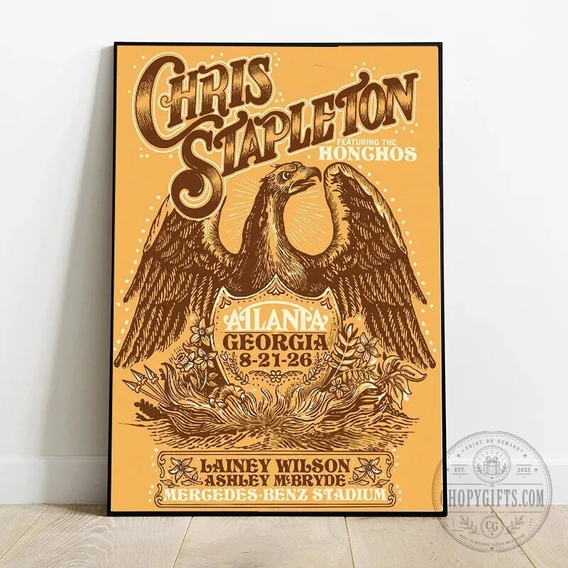 2026 Concert Tour Poster for Chris Stapleton's All American Road Show