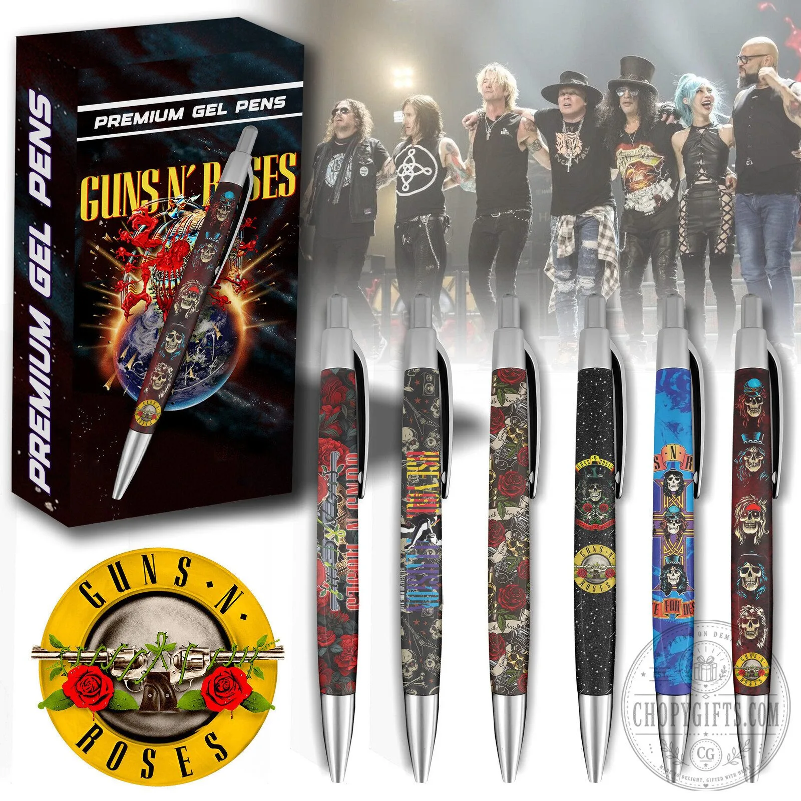 Guns N' Roses Rock Band Music Premium Gel Pen Set