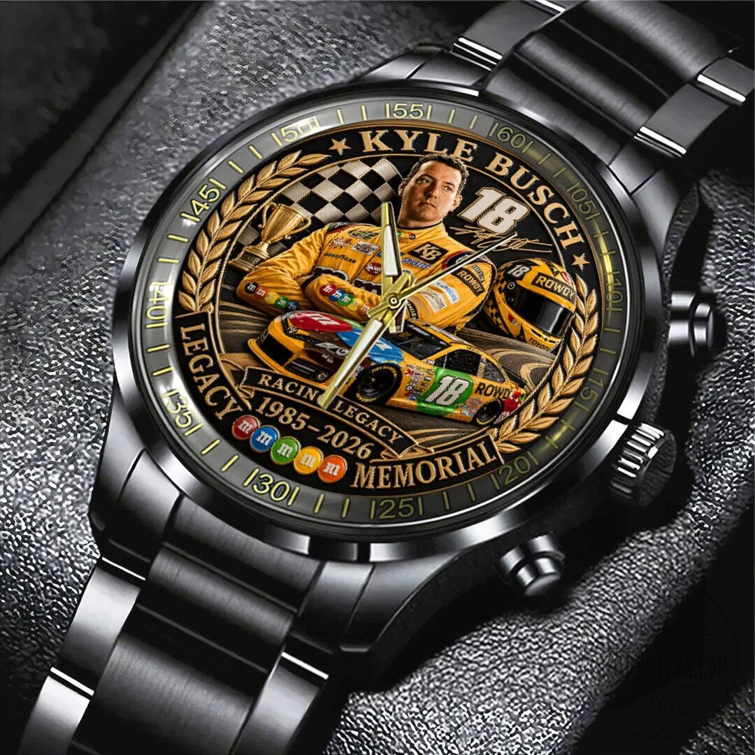 Kyle Busch Racing Legacy Memorial Black Stainless Steel Watch 10 Kyle Busch Racing Legacy Memorial Black Stainless Steel Watch