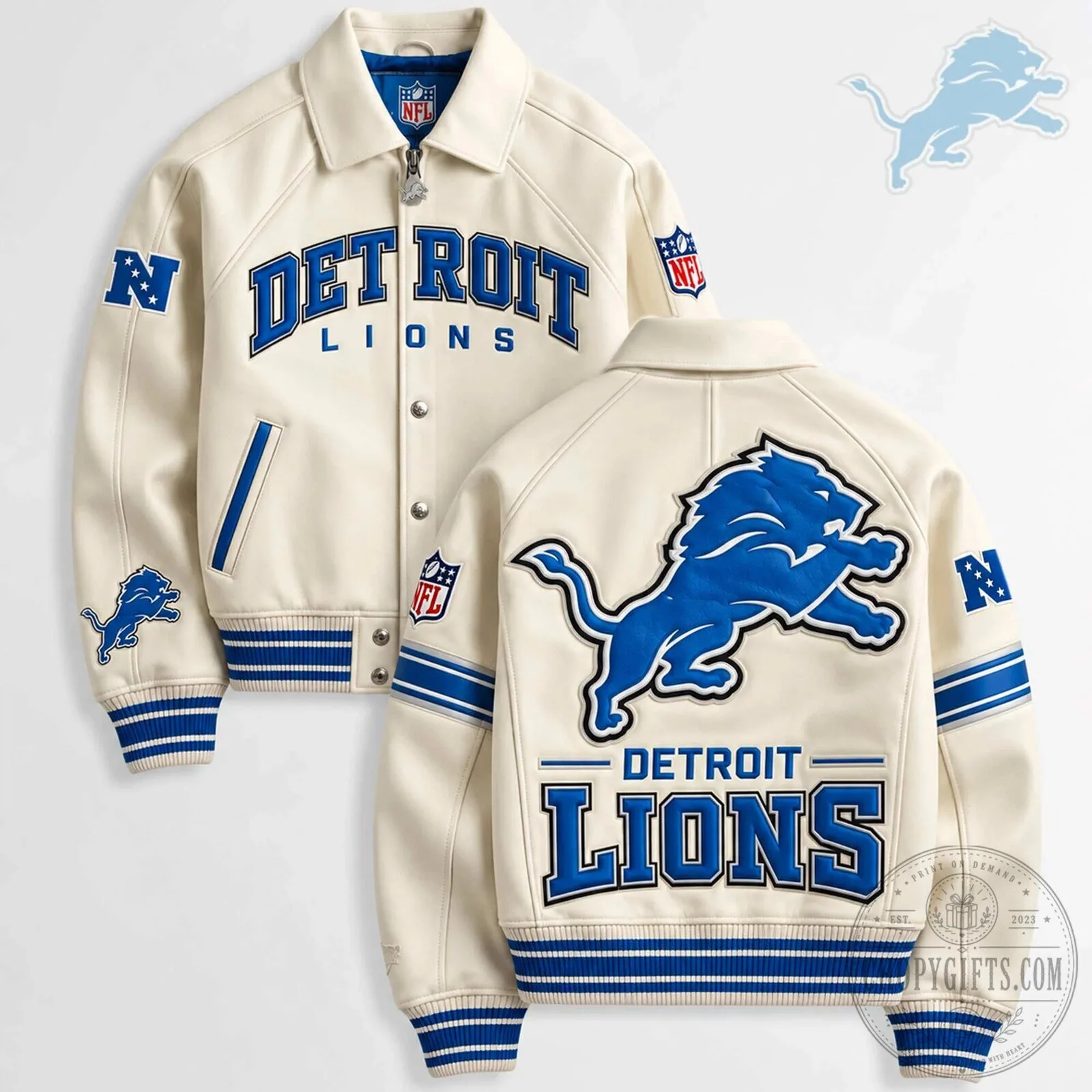 Detroit Lions NFL Football Team Varsity Jacket