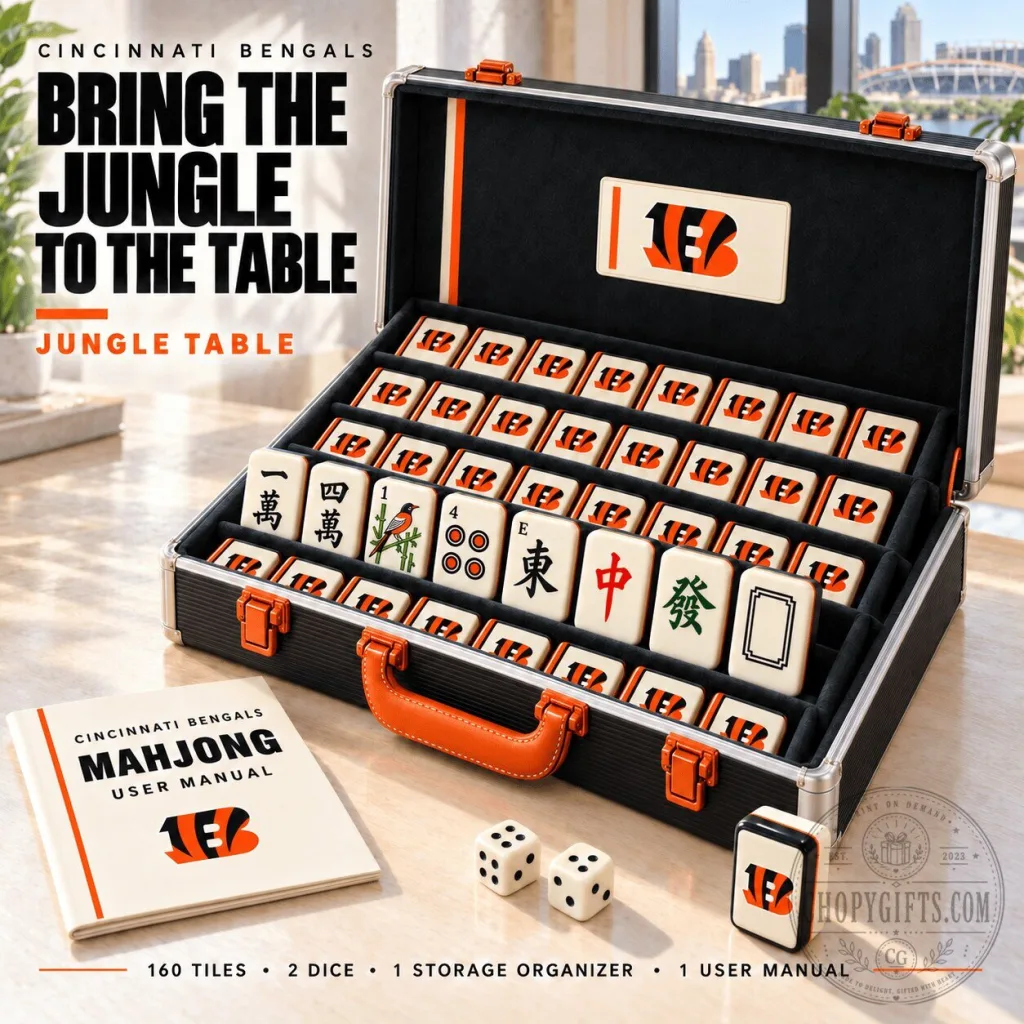 Cincinnati Bengals Mahjong Game Set with Storage Case and User Manual Cincinnati Bengals Mahjong Game Set with Storage Case and User Manual