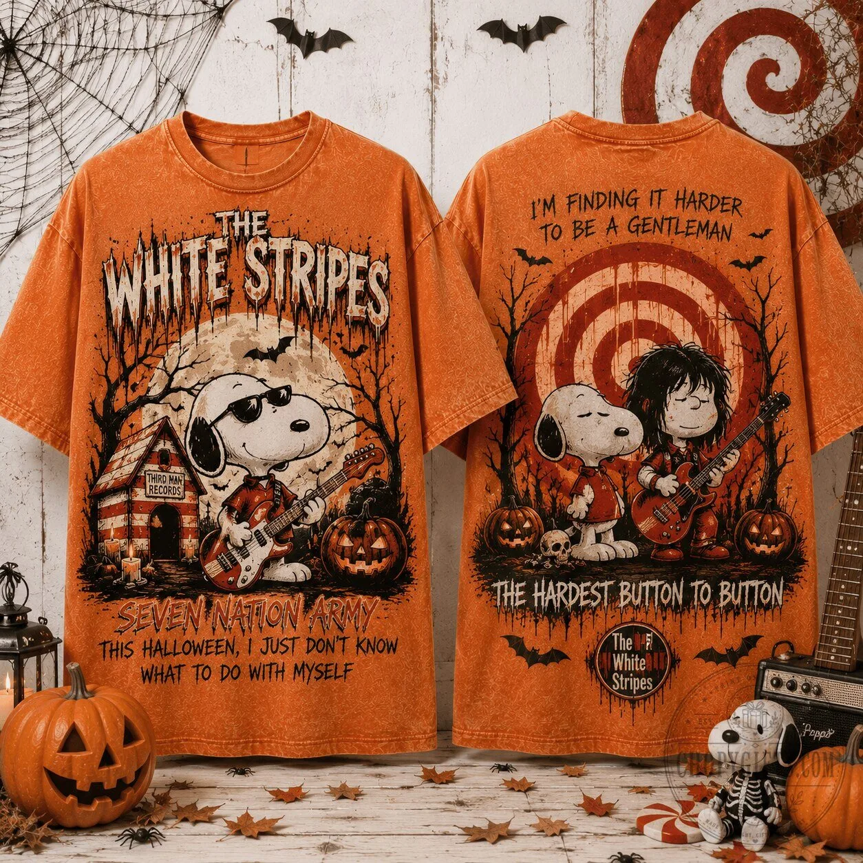 Halloween Lover The White Stripes Seven Nation Army T-Shirt for Alternative Rock Fans 1 Halloween Lover The White Stripes Seven Nation Army T-Shirt for Alternative Rock Fans