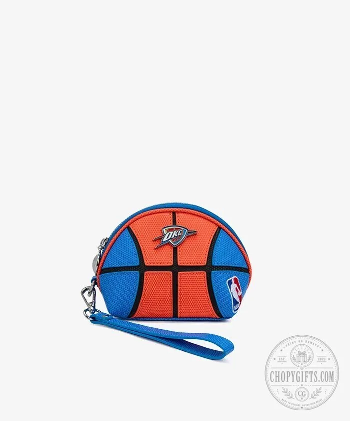 Oklahoma City Thunder NBA Basketball Coin Purse Wallet with Wristlet