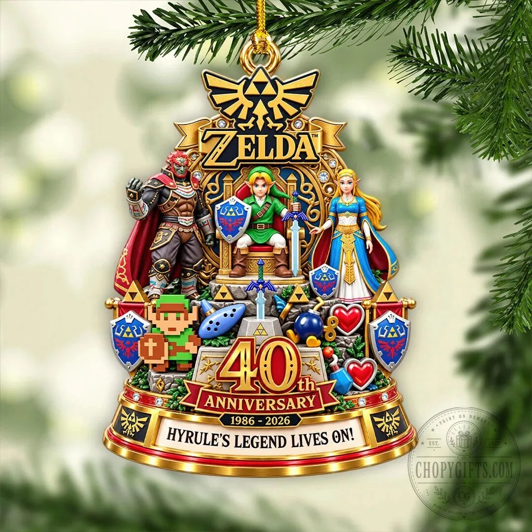 The Legend of Zelda 40th Anniversary Hyrule's Legend Lives On Christmas Ornament
