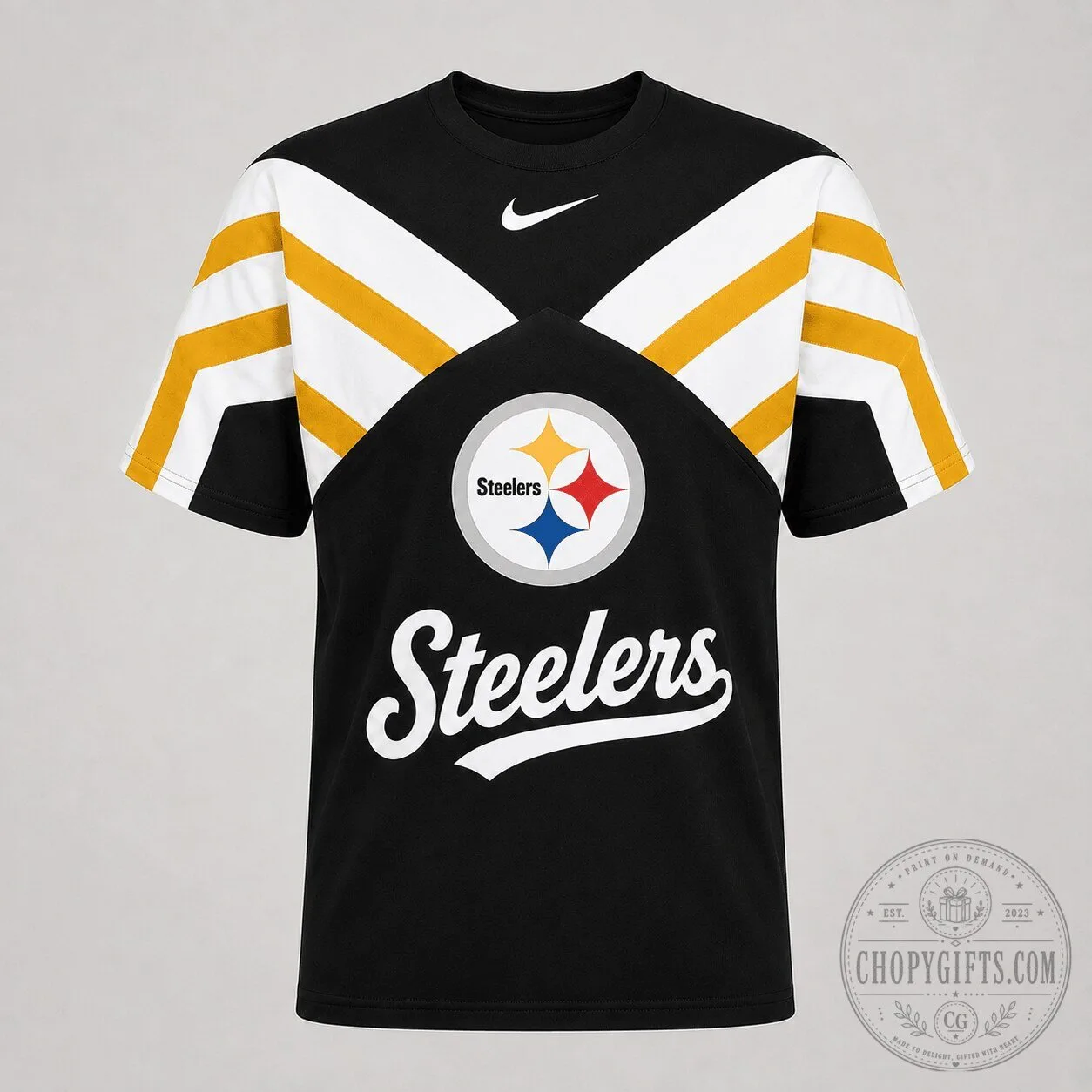 Pittsburgh Steelers Nike Black and Gold Fan Gear Performance T-Shirt