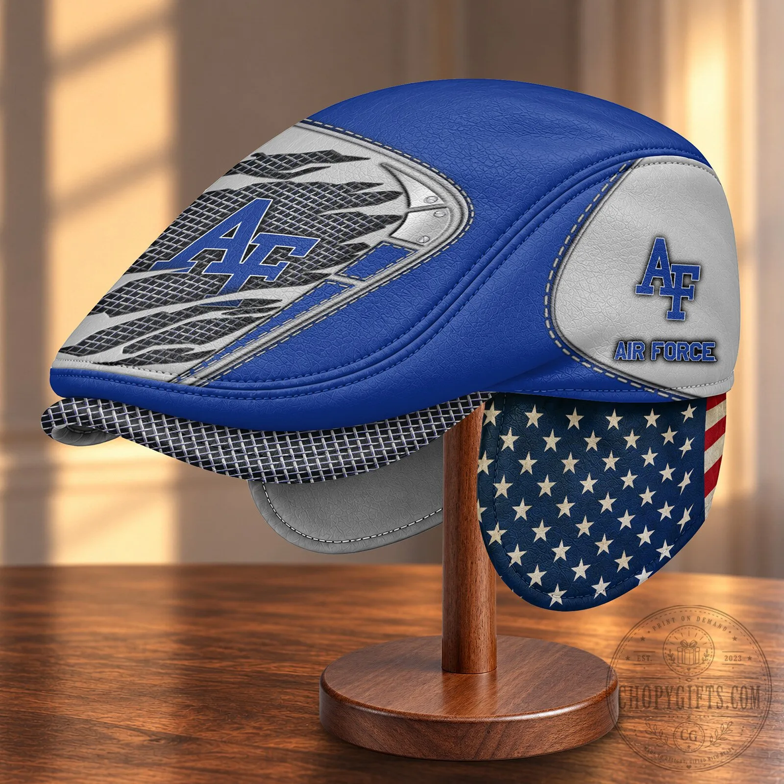Air Force Falcons NCAA Flat Cap with Foldable Ear Flaps