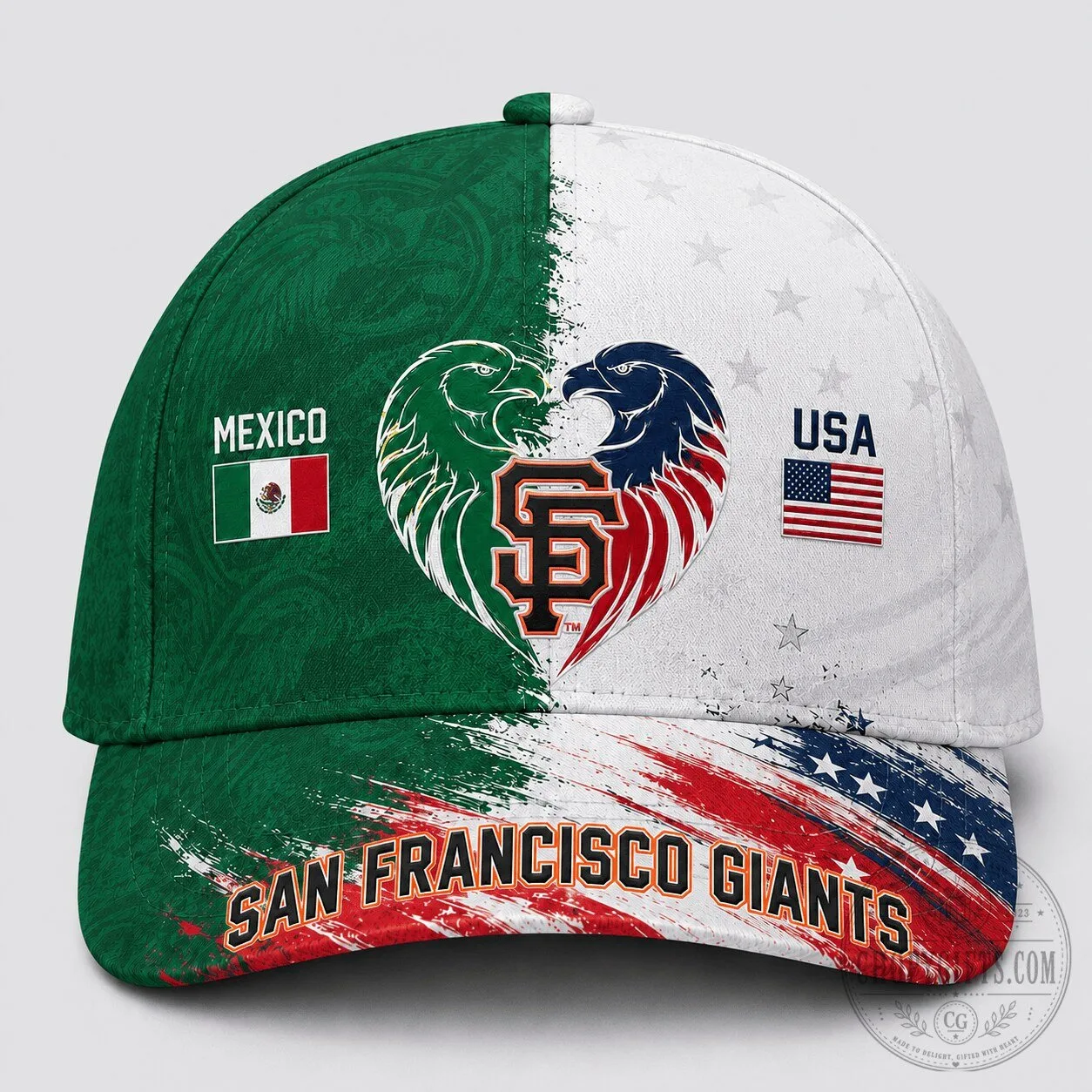 Mexico vs USA San Francisco Giants Dual Pride Baseball Cap Hat