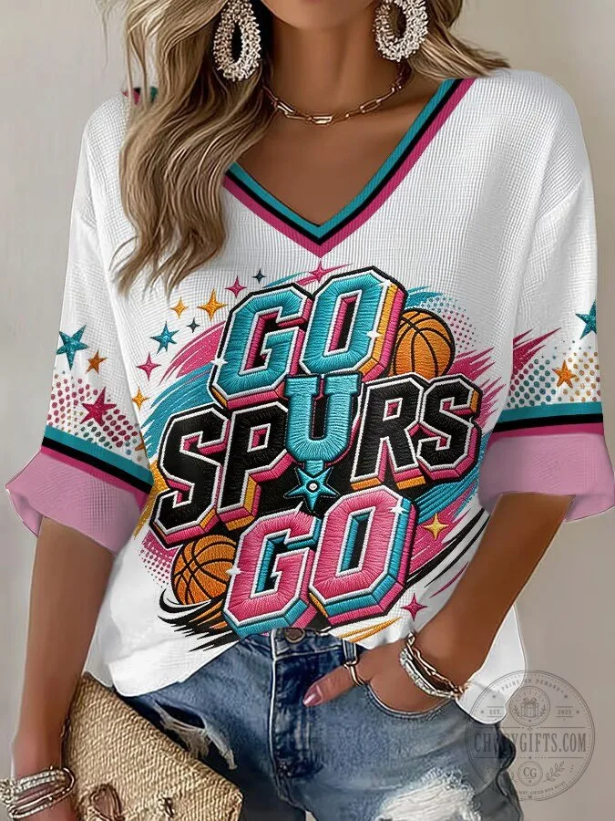 San Antonio Spurs Go Spurs Go Basketball Fan T-Shirt for Women