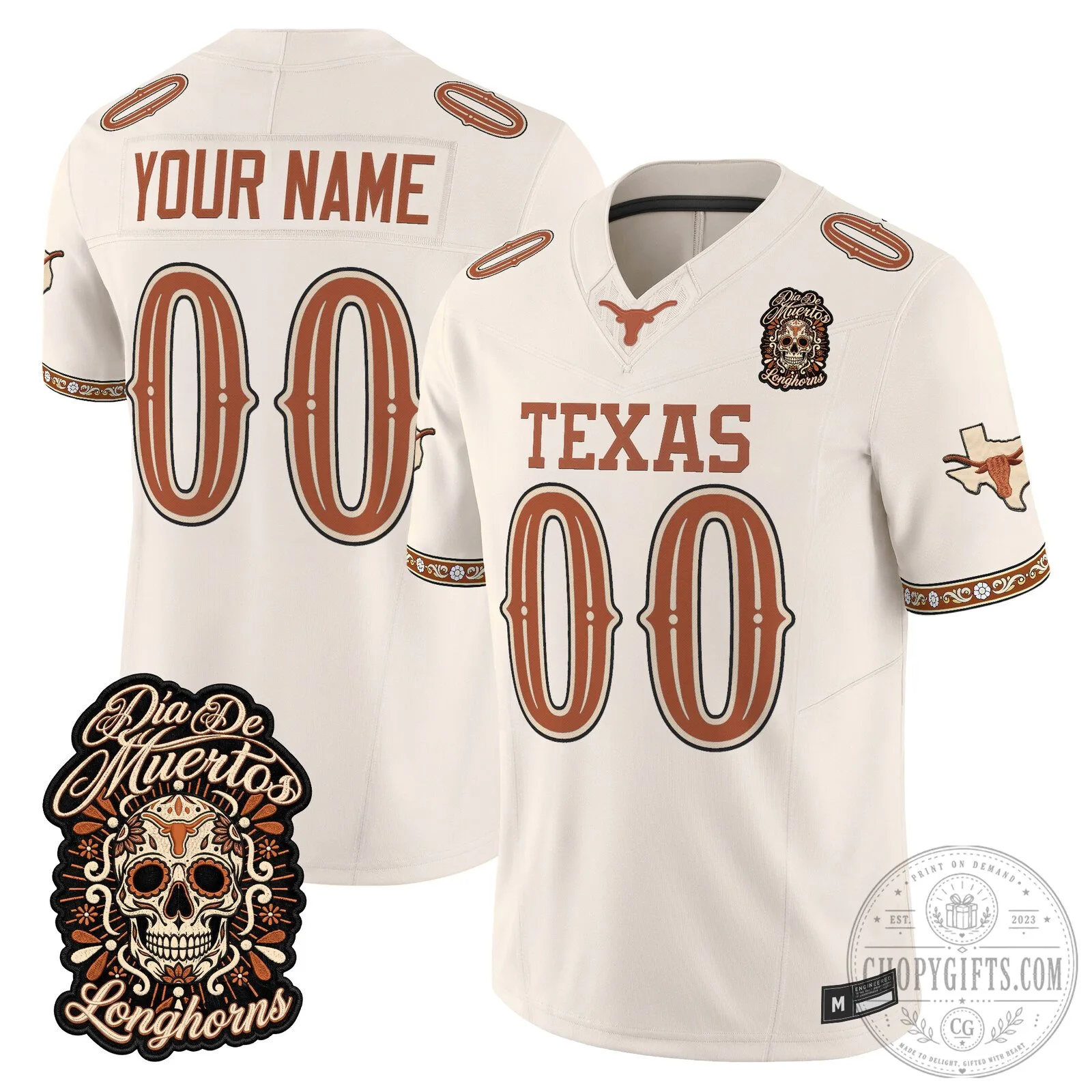 Dia de los Muertos Jersey for Texas Longhorns Football Team