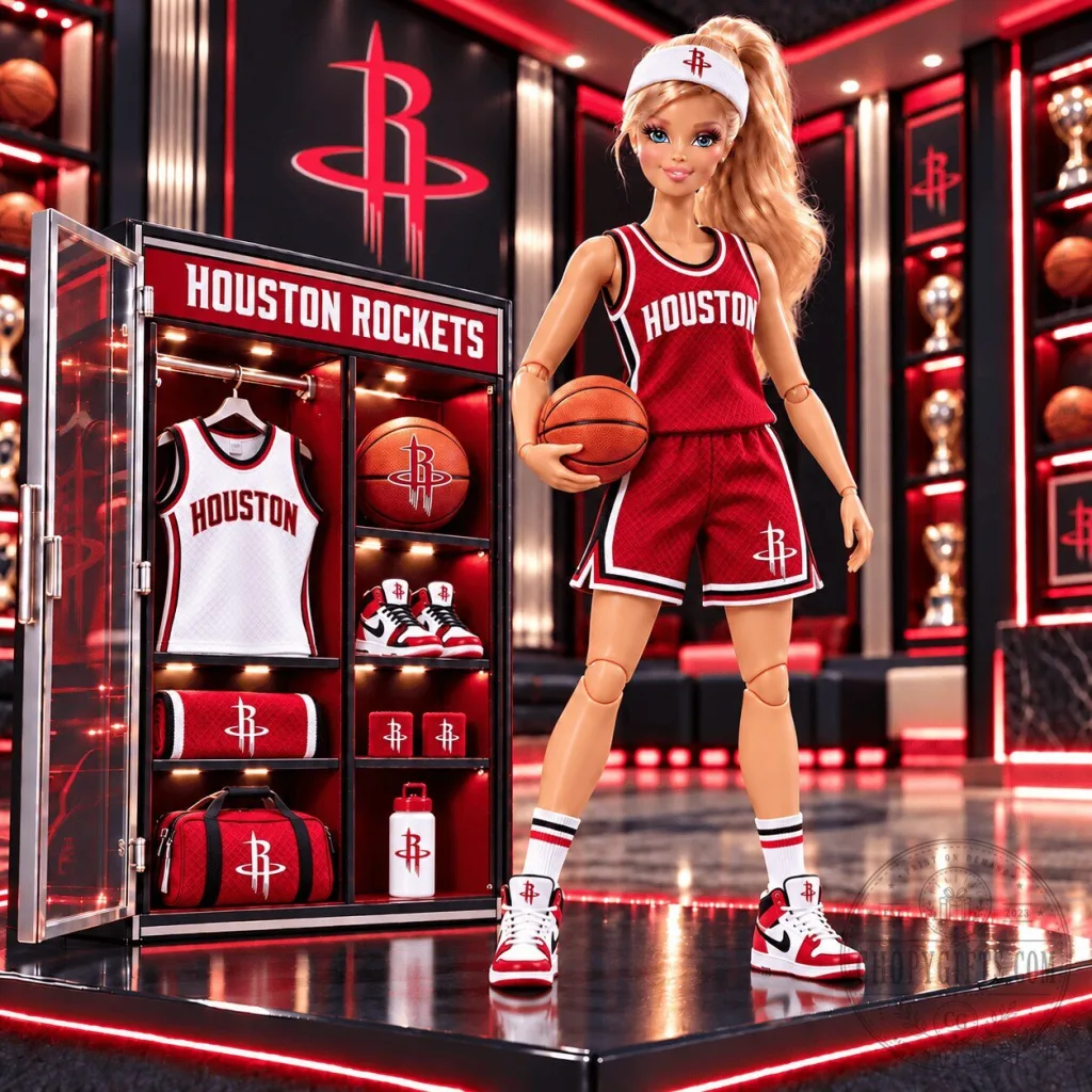 Houston Rockets Barbie Signature Doll with Basketball and Accessories Houston Rockets Barbie Signature Doll with Basketball and Accessories