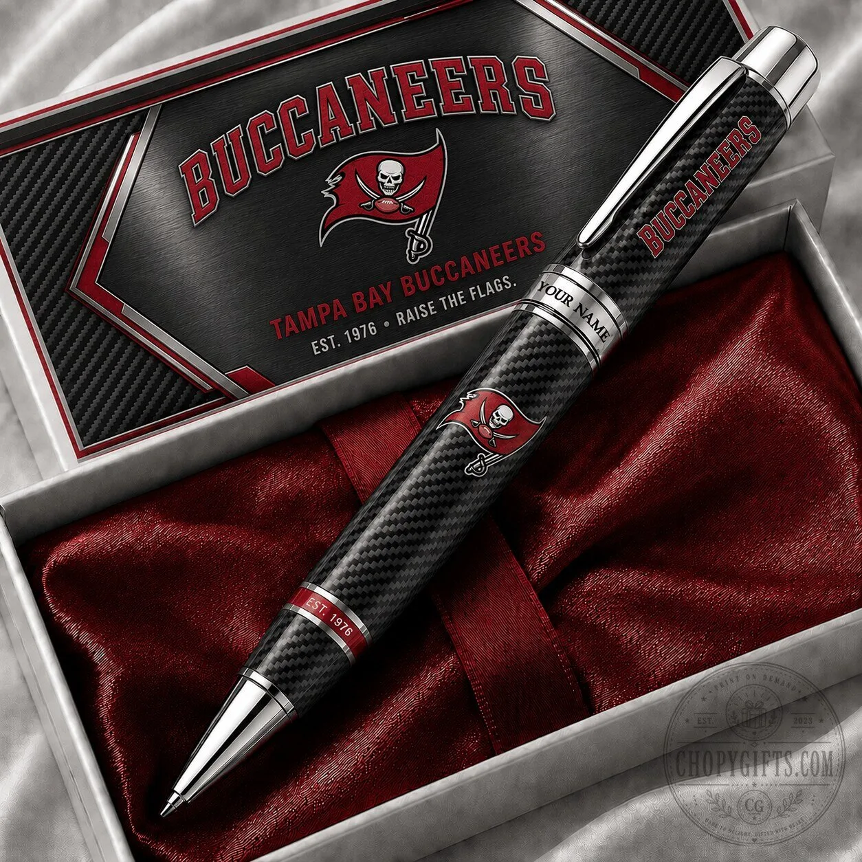 Tampa Bay Buccaneers Personalized Carbon Fiber Ballpoint Pen