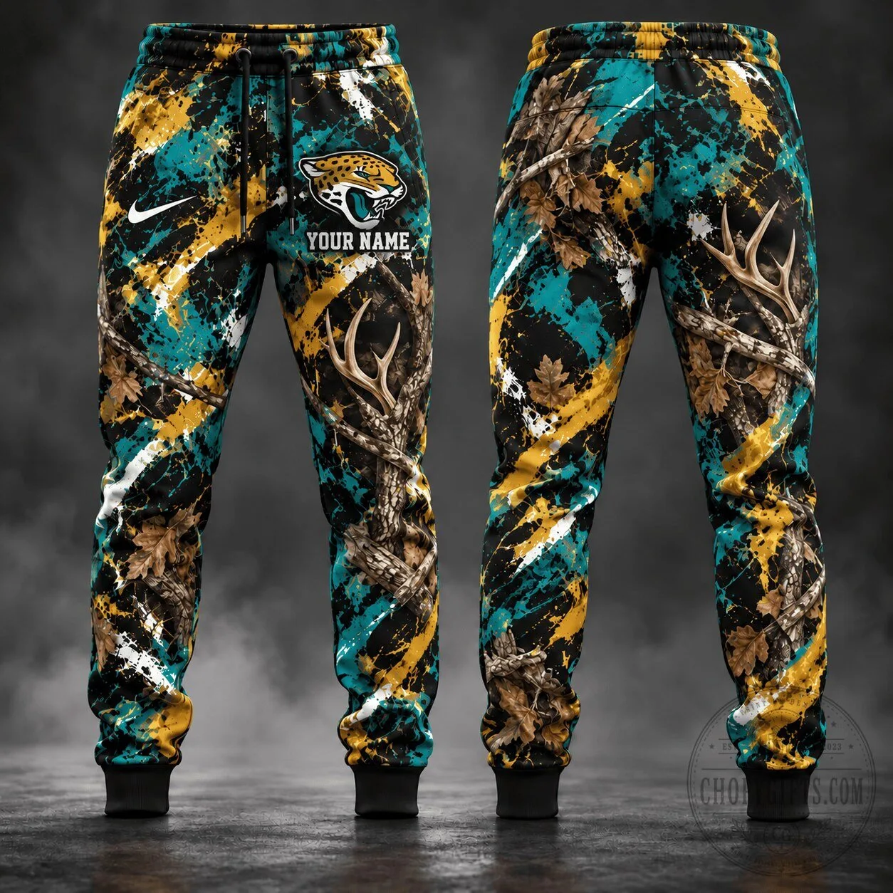 Jacksonville Jaguars Camouflage Hunting Jogger Pants Custom Name Gift