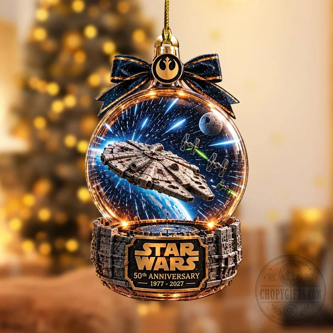 Star Wars Millennium Falcon 50th Anniversary Christmas Tree Ornament 1 Star Wars Millennium Falcon 50th Anniversary Christmas Tree Ornament