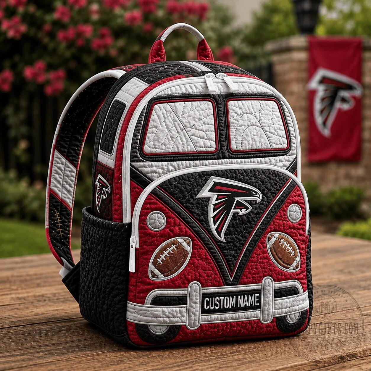 Atlanta Falcons Personalized Volkswagen Van Backpack