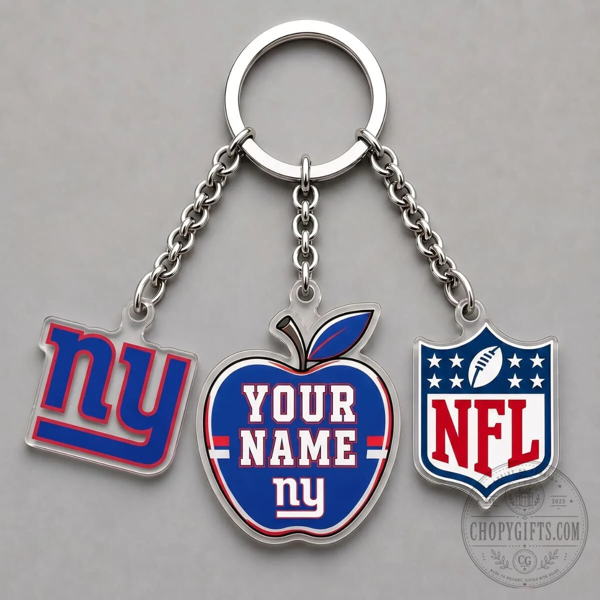 New York Giants NFL Football Team Logo Personalized Apple Charm Keychain 1 New York Giants NFL Football Team Logo Personalized Apple Charm Keychain