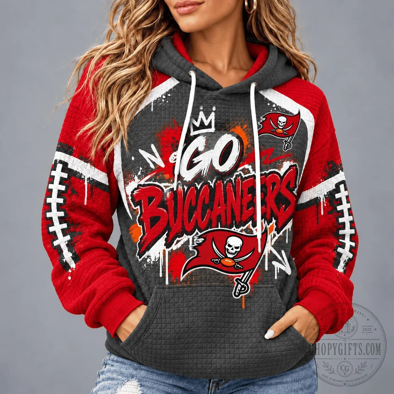 Tampa Bay Buccaneers Football Team Graffiti Game Day Unisex Hoodie 5 Tampa Bay Buccaneers Football Team Graffiti Game Day Unisex Hoodie