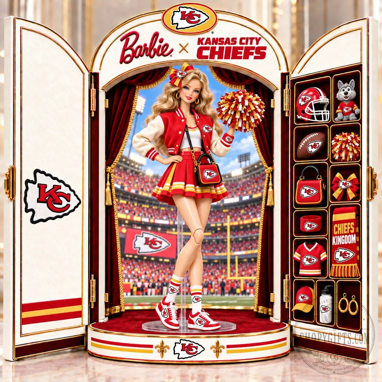 Barbie Doll Kansas City Chiefs Football Team Collectible Figure