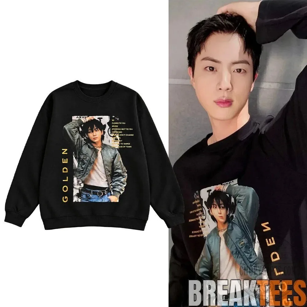 BTS Jungkook Golden Album ICN Airport Departure Black Sweatshirt