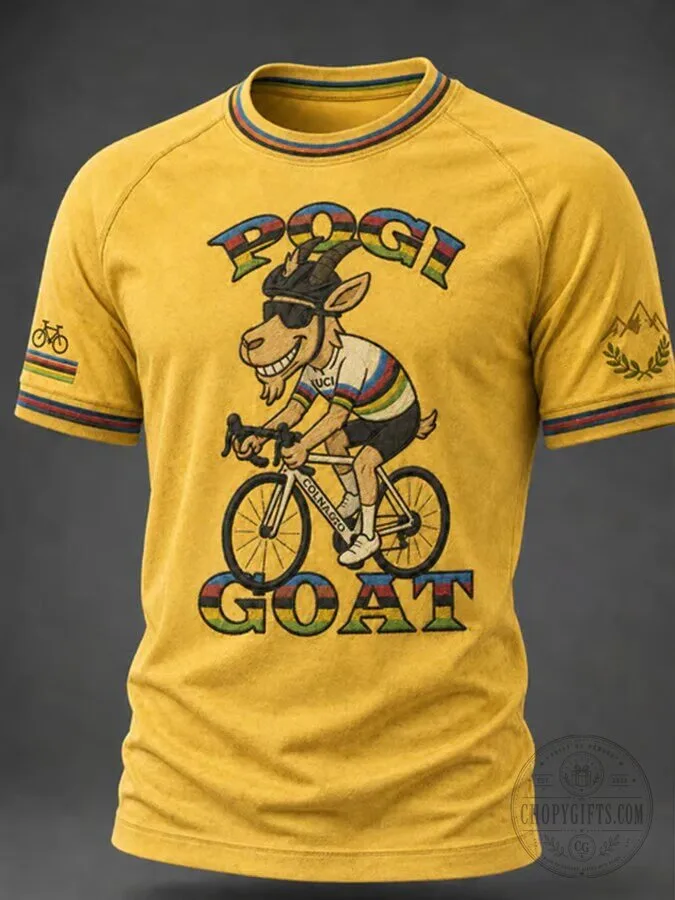 Pogi Goat Cycling Tour de France Graphic T-Shirt