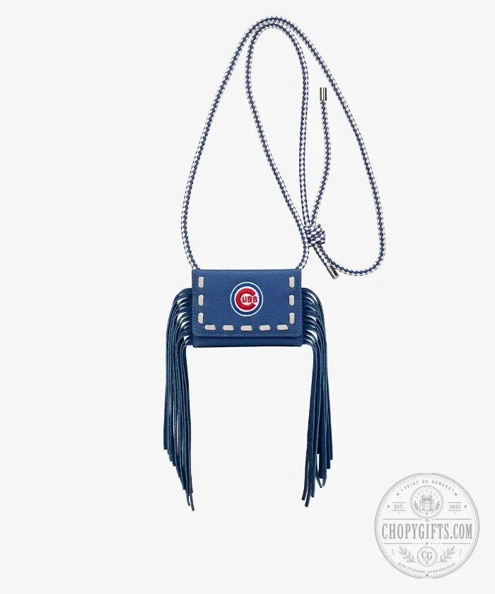 Chicago Cubs Fringe Crossbody Card Holder Wallet with Adjustable Strap 1 Chicago Cubs Fringe Crossbody Card Holder Wallet with Adjustable Strap