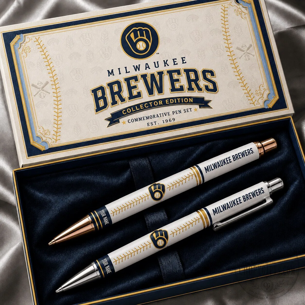 Milwaukee Brewers MLB Baseball Team Commemorative Collector Edition Pen Set 1 Milwaukee Brewers MLB Baseball Team Commemorative Collector Edition Pen Set