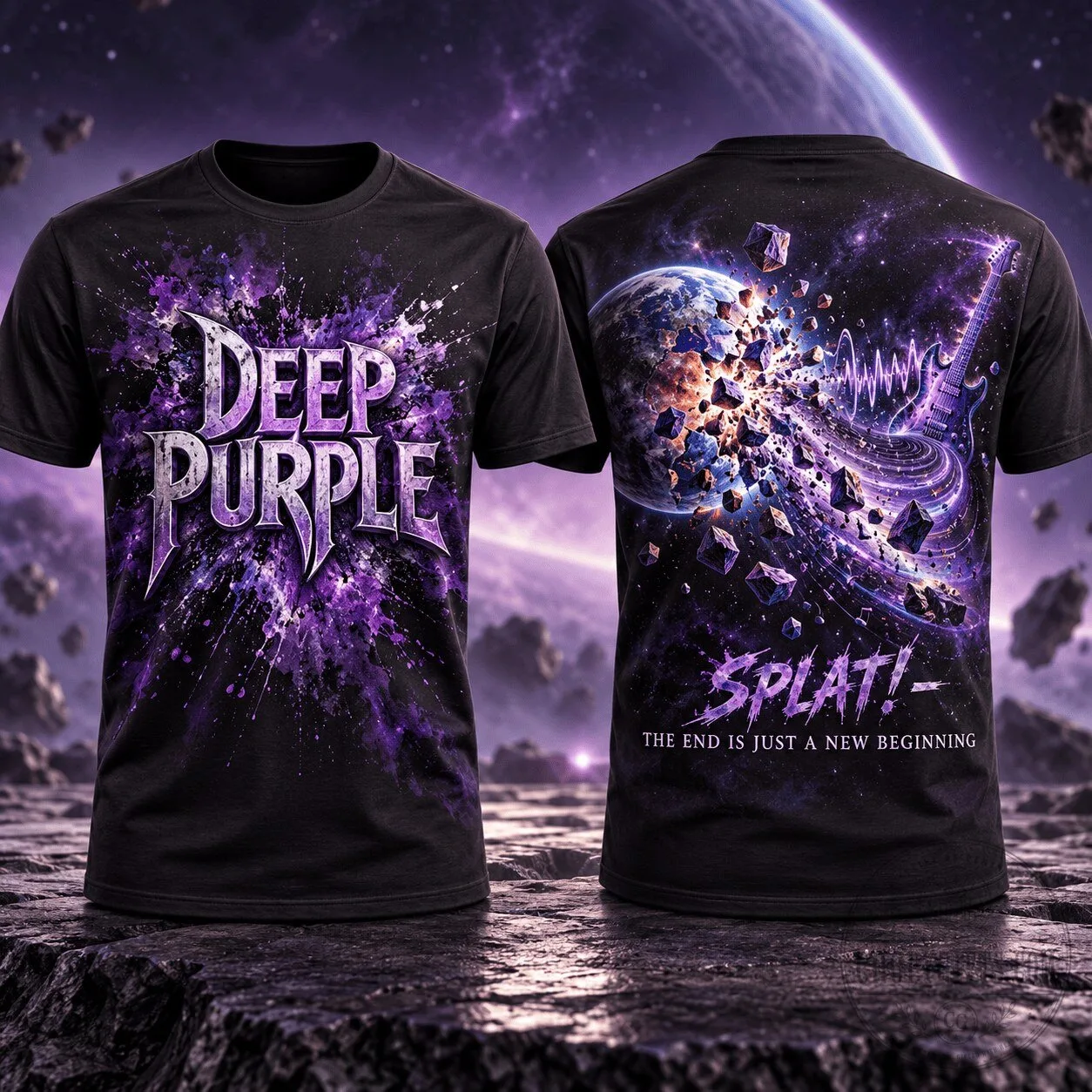 Deep Purple Splat! The End Is Just A New Beginning Band Music T-Shirt