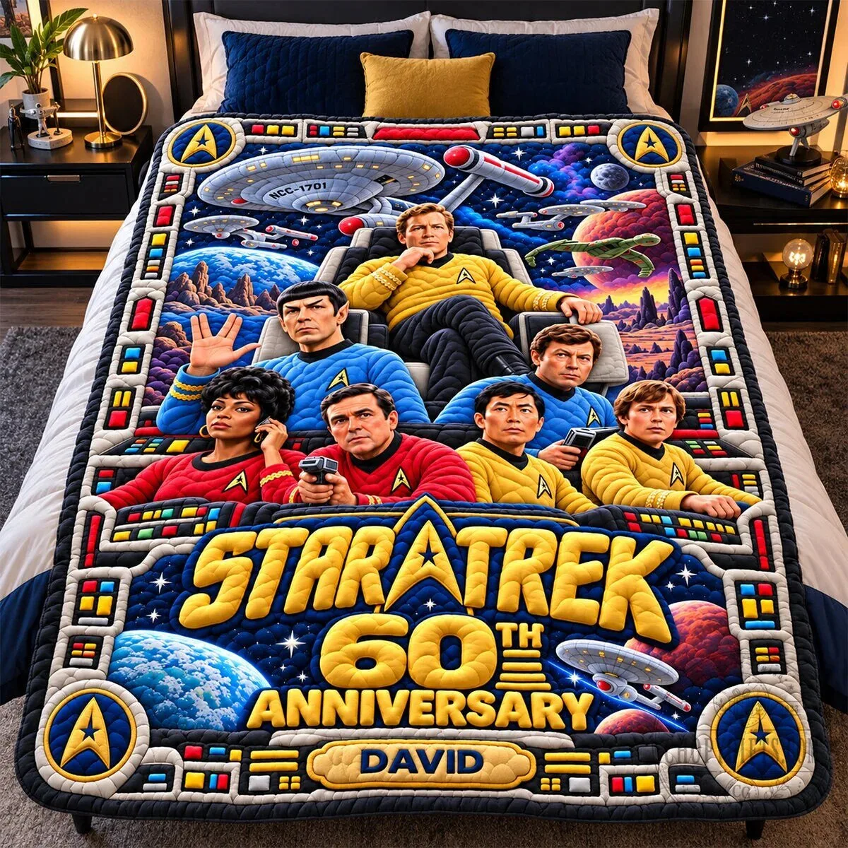 Star Trek 60th Anniversary Personalized Blanket
