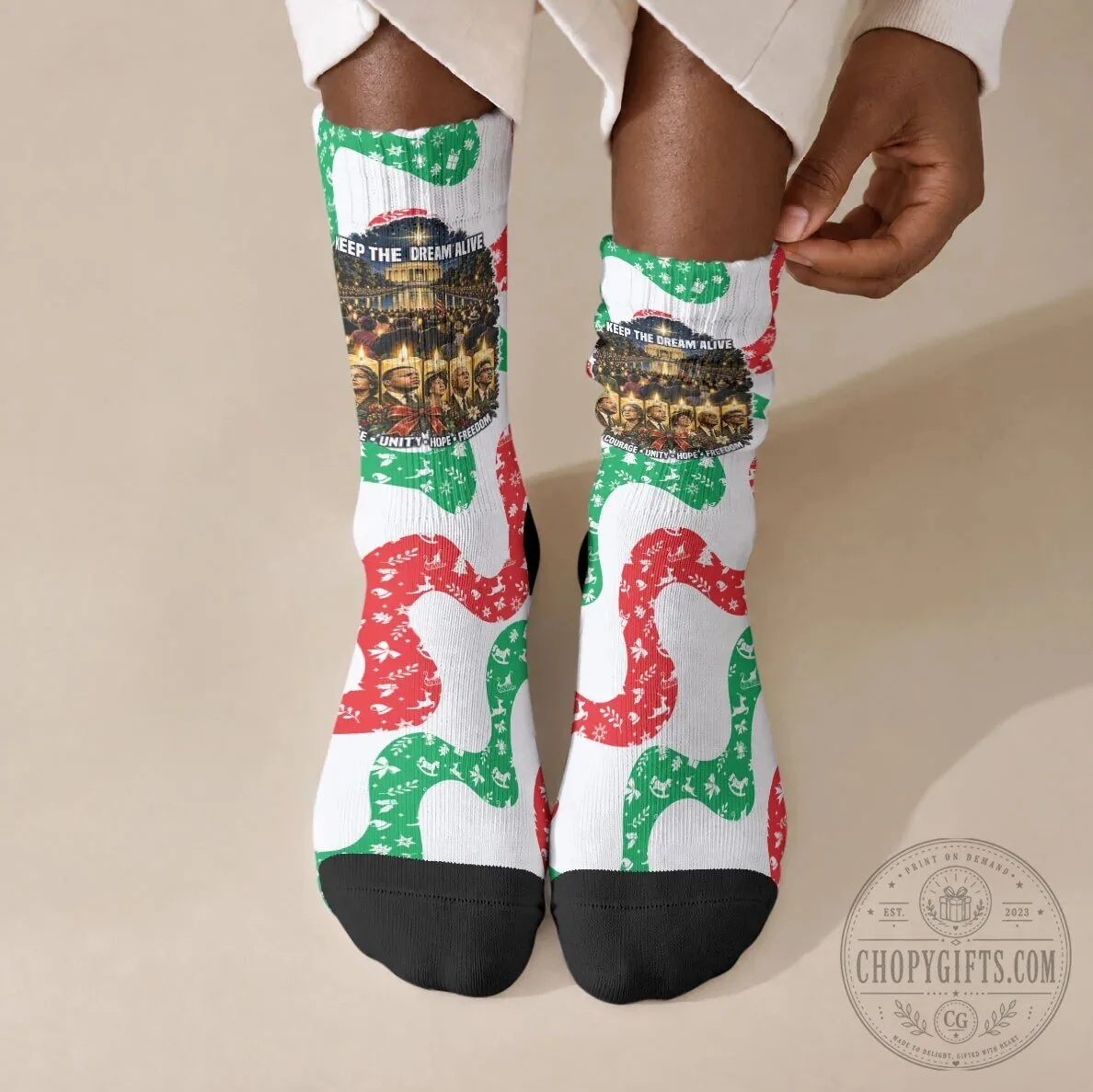 Martin Luther King Jr. Keep The Dream Alive Christmas Socks