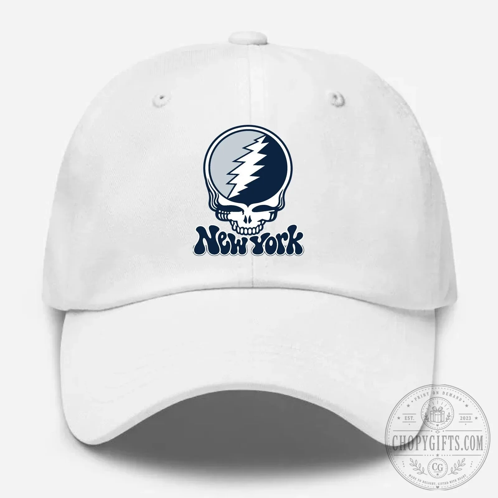 New York Grateful Dead Steal Your Face Skull Logo Baseball Cap Hat
