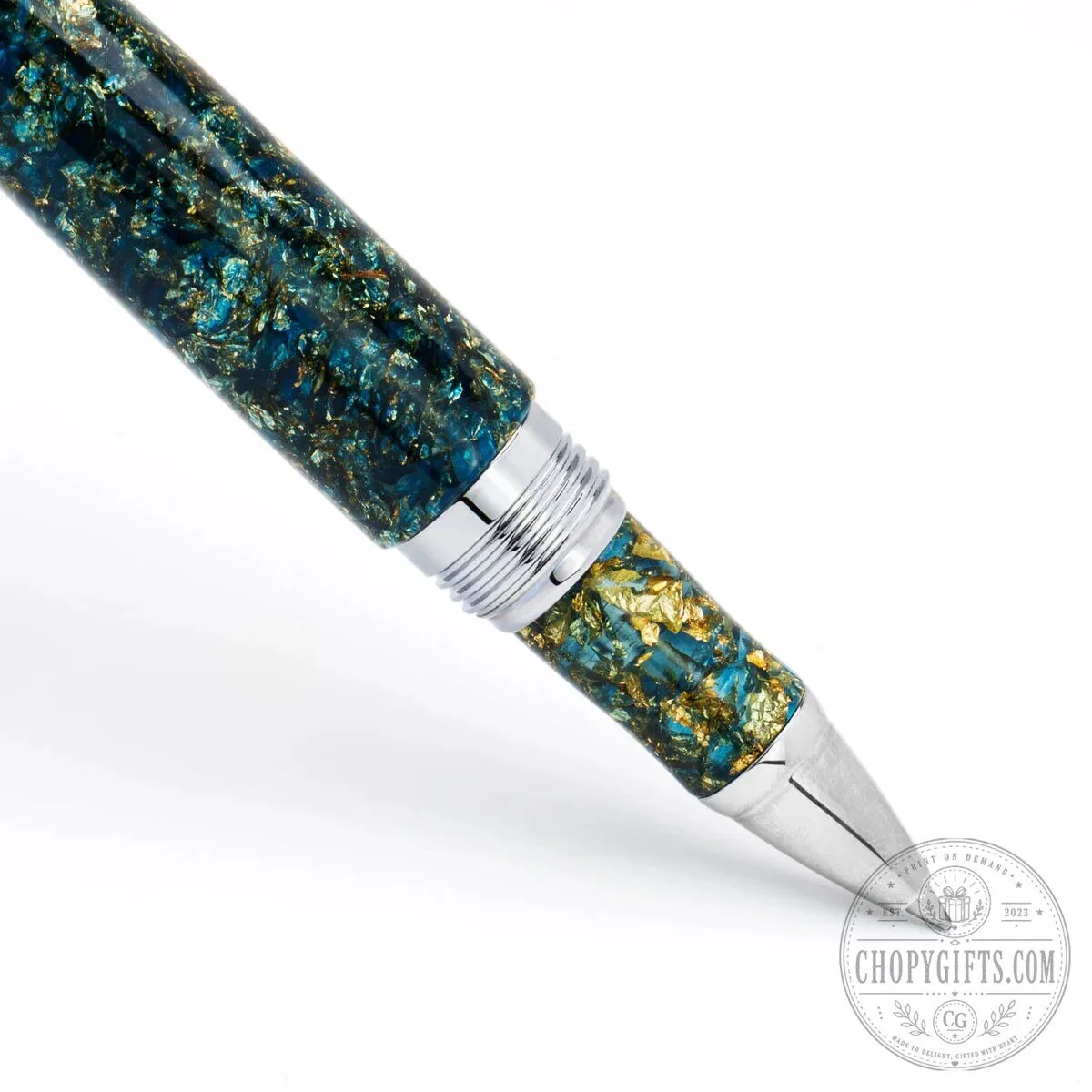 Conklin 1898 Collection Solaris Blue Rollerball Pen with Chrome Trim 6 Conklin 1898 Collection Solaris Blue Rollerball Pen with Chrome Trim