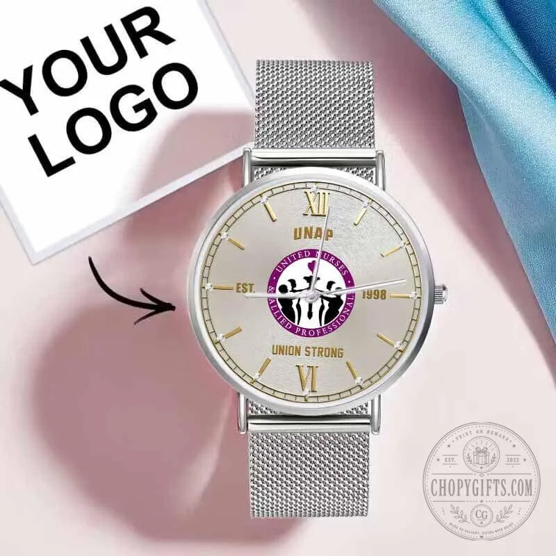 United Nurses Allied Professionals Union Strong Custom Stainless Steel Mesh Watch 3 United Nurses Allied Professionals Union Strong Custom Stainless Steel Mesh Watch