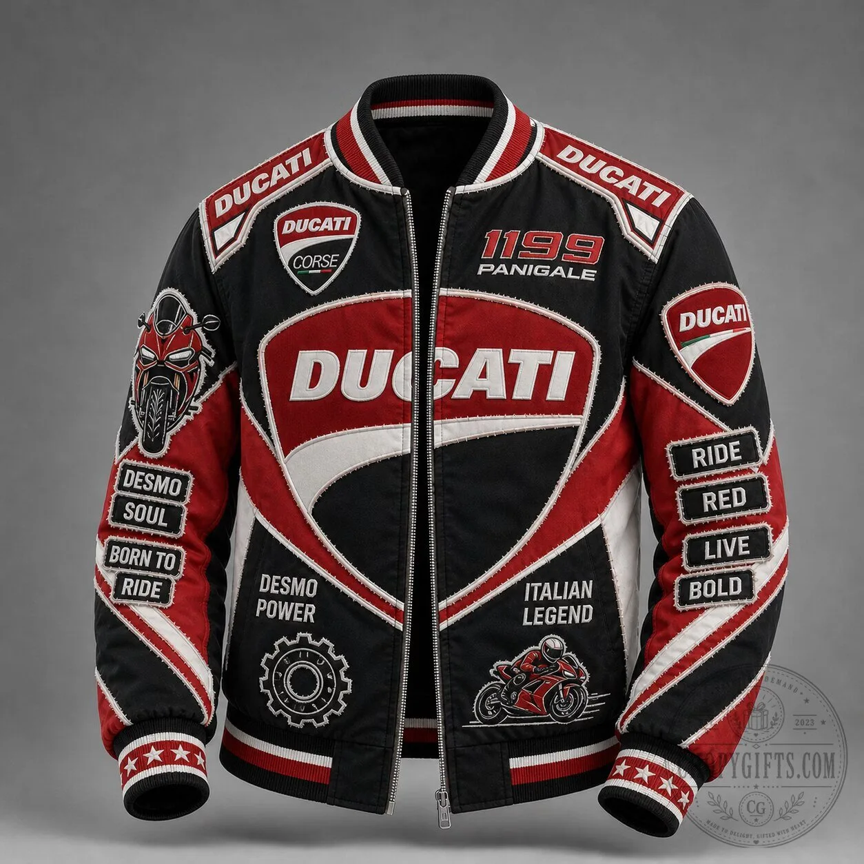 Ducati Motorcycle Racing Sportswear Bomber Jacket for Men