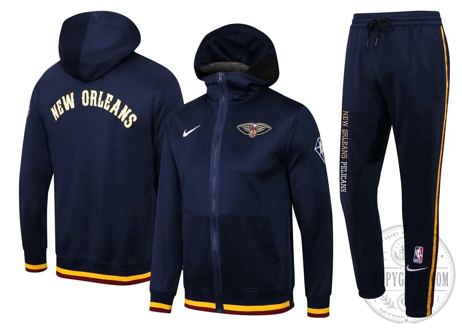 New Orleans Pelicans NBA Therma Flex Showtime Full-Zip Hoodie