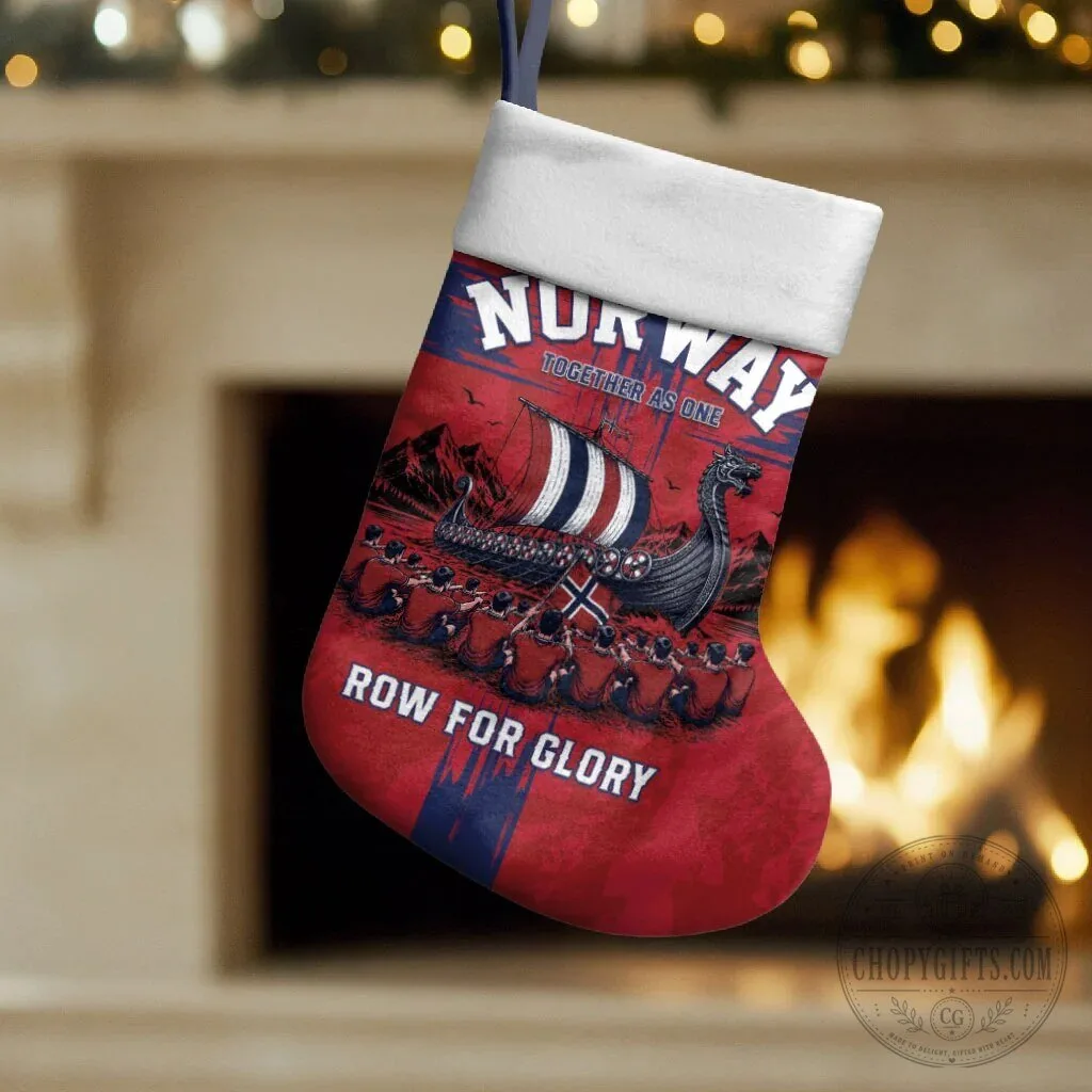 Norway Viking Ship Row For Glory Christmas Stocking