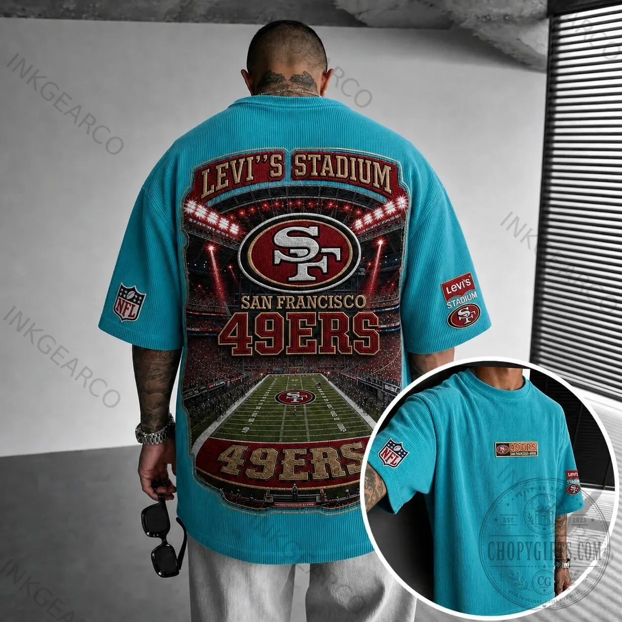 San Francisco 49ers Levi's Stadium Football Team Fan Short-Sleeve T-Shirt