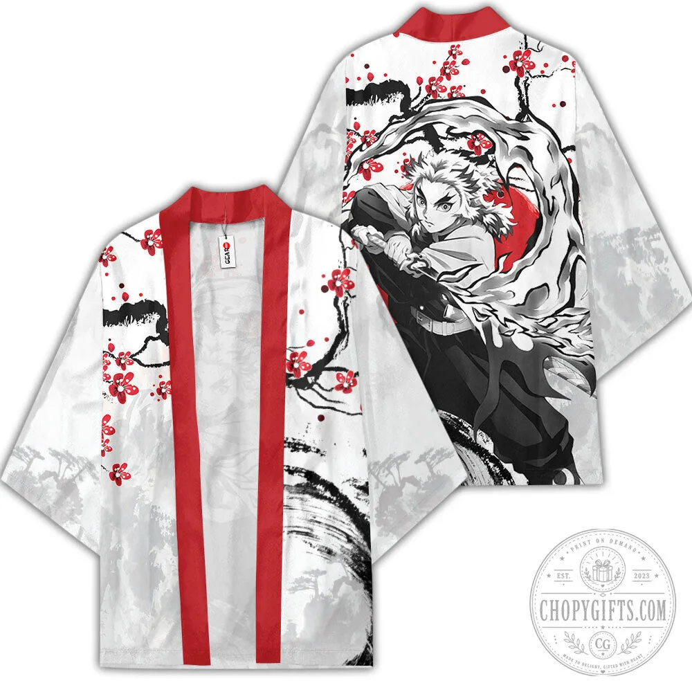 Kyojuro Rengoku Demon Slayer Anime Kimono Cardigan Jacket 6 Kyojuro Rengoku Demon Slayer Anime Kimono Cardigan Jacket